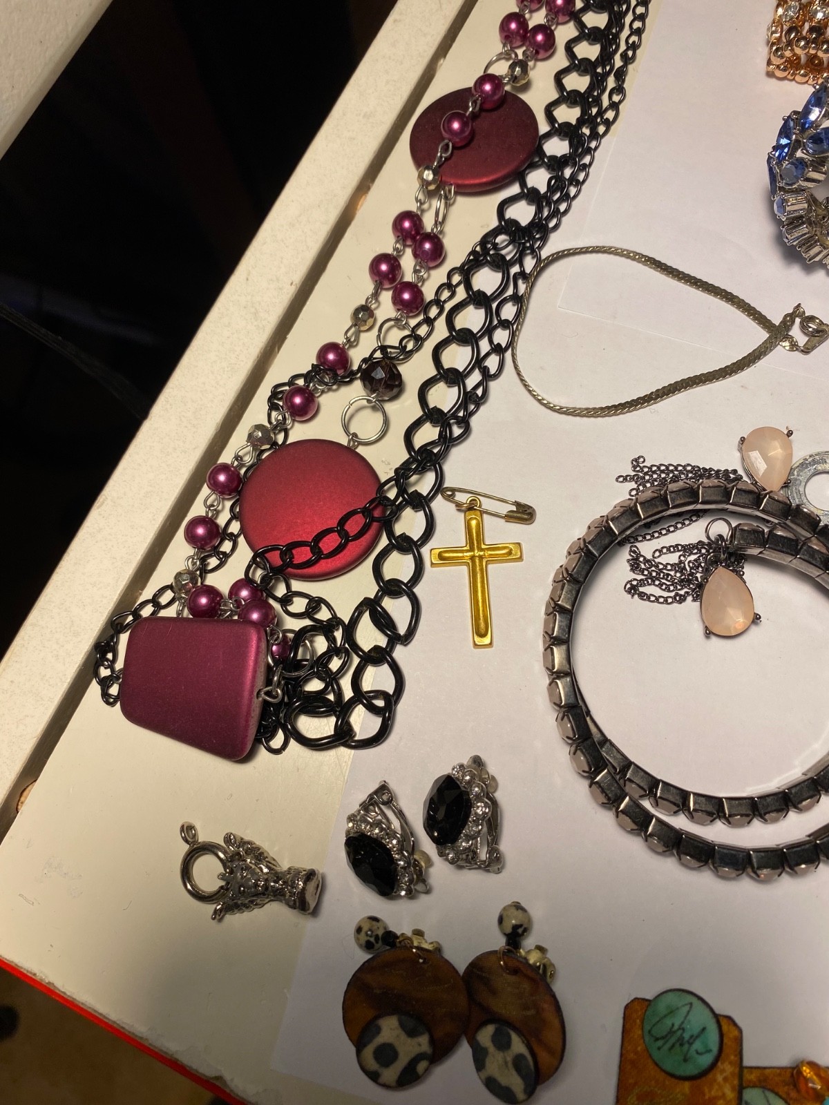 T93 Lot of Costume Jewelry & Etc. Earrings Bracelets Etc.
