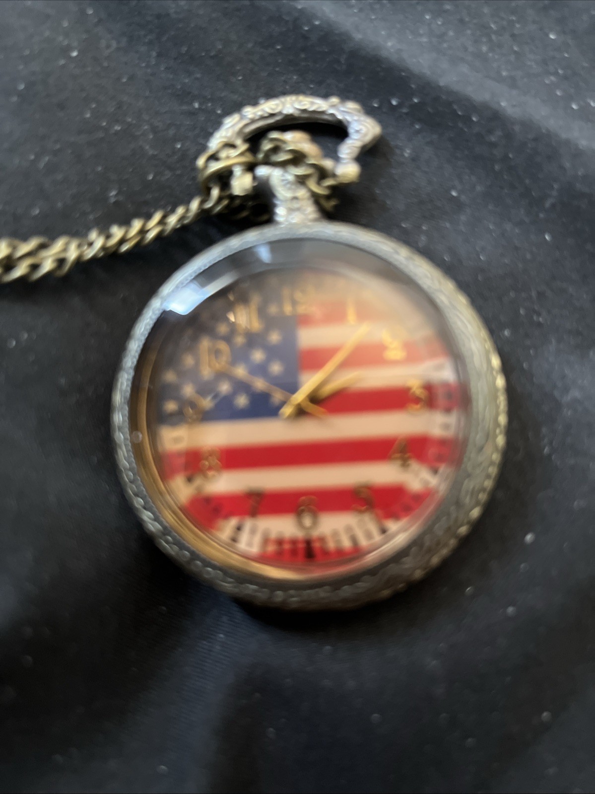 American Flag Pocket Watch