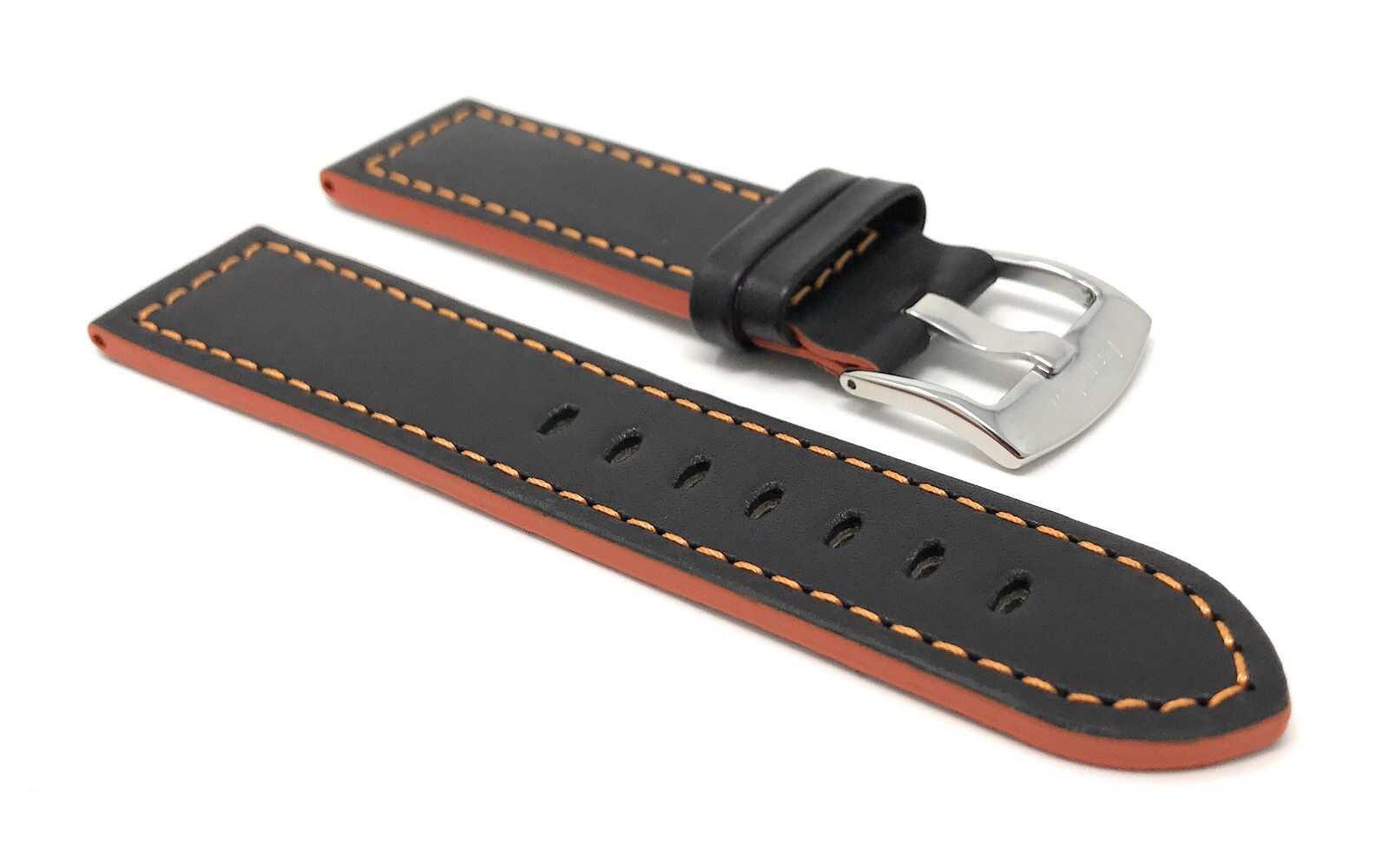 24mm Leather Aviator Watch Band Strap for Armand Nicolet JH9