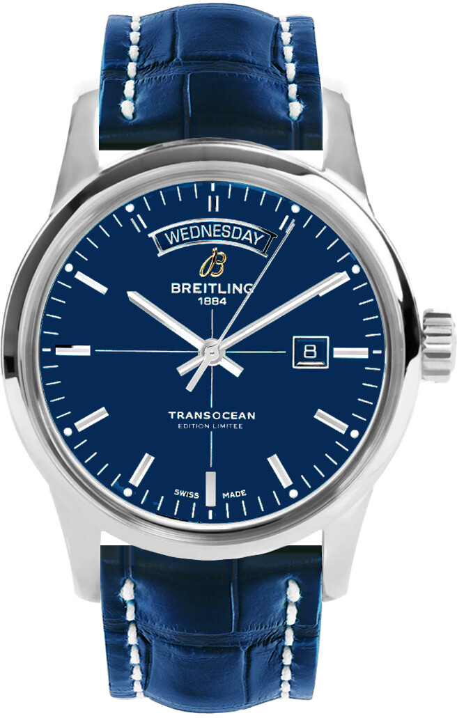 Breitling Transocean Day & Date ”Aurora Blue” Limited Edition of Only 1000 Pcs