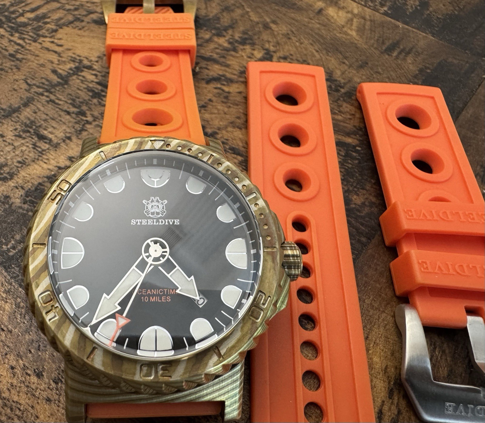 Steeldive SD1982Z Mokume Gane Automatic Dive Watch