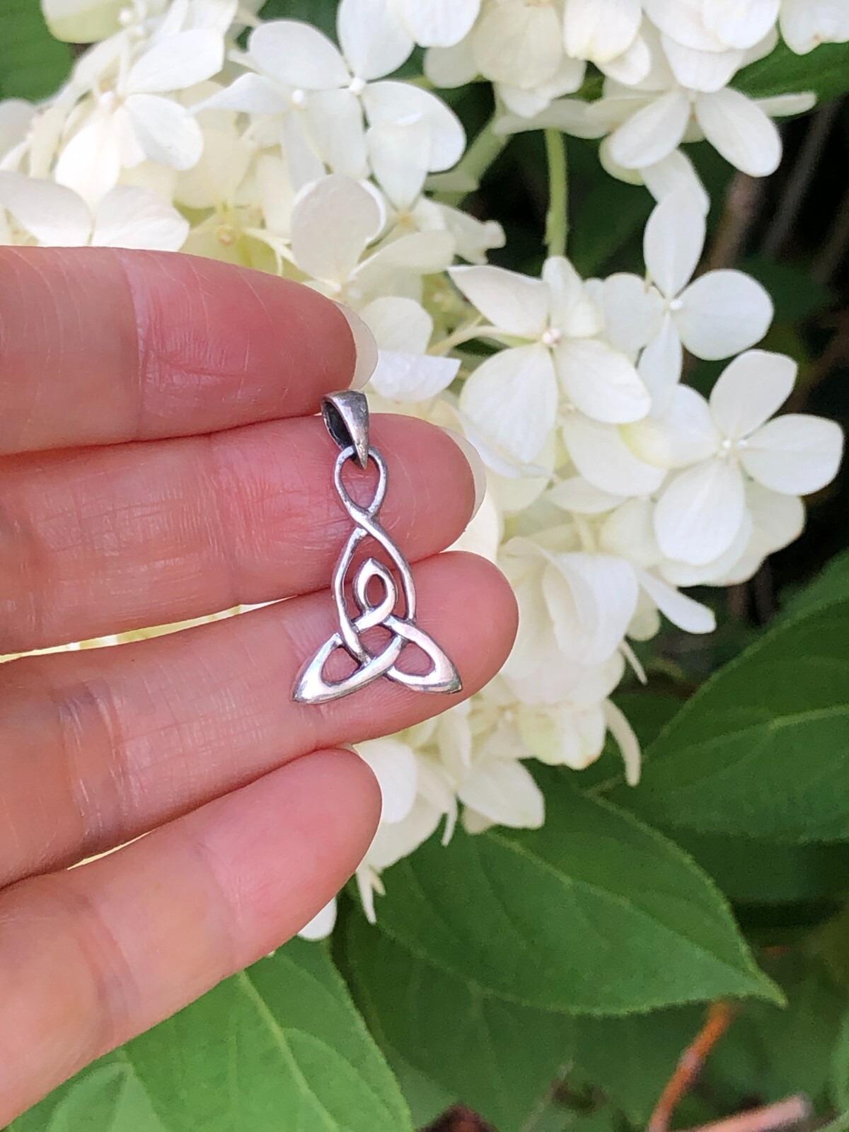 925 Sterling Silver Celtic Triquetra Pendant Trinity Knot Women 21mm0.83″/25.5mm