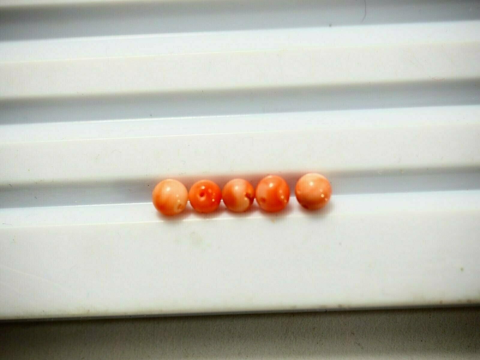 Natural Hawaiian Precious Salmon Coral Beads Full drilled 2mm-11mm