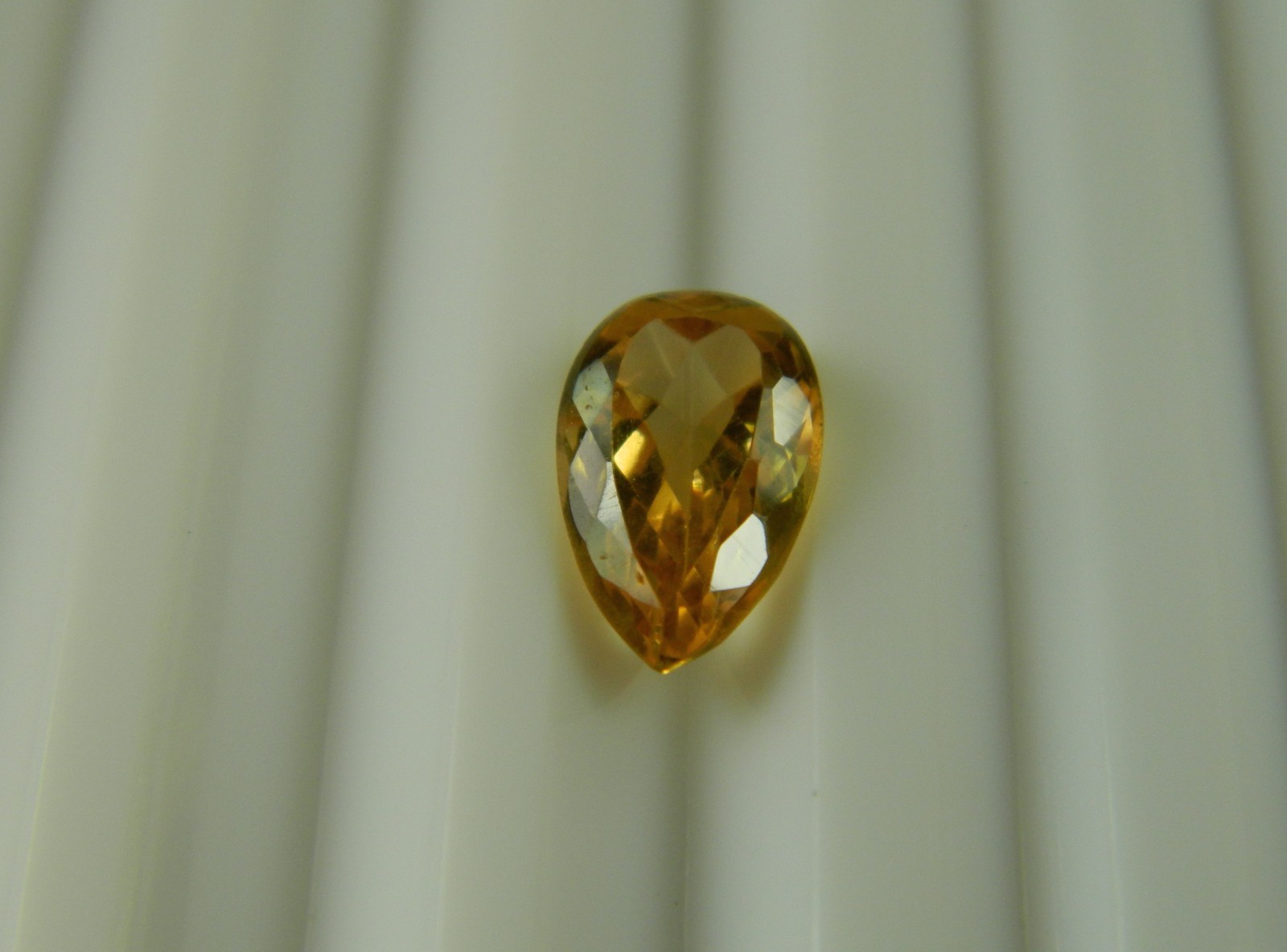 Imperial Topaz 2.35 Ct Clarity IF Pear Cut Natural Golden Brazil I077