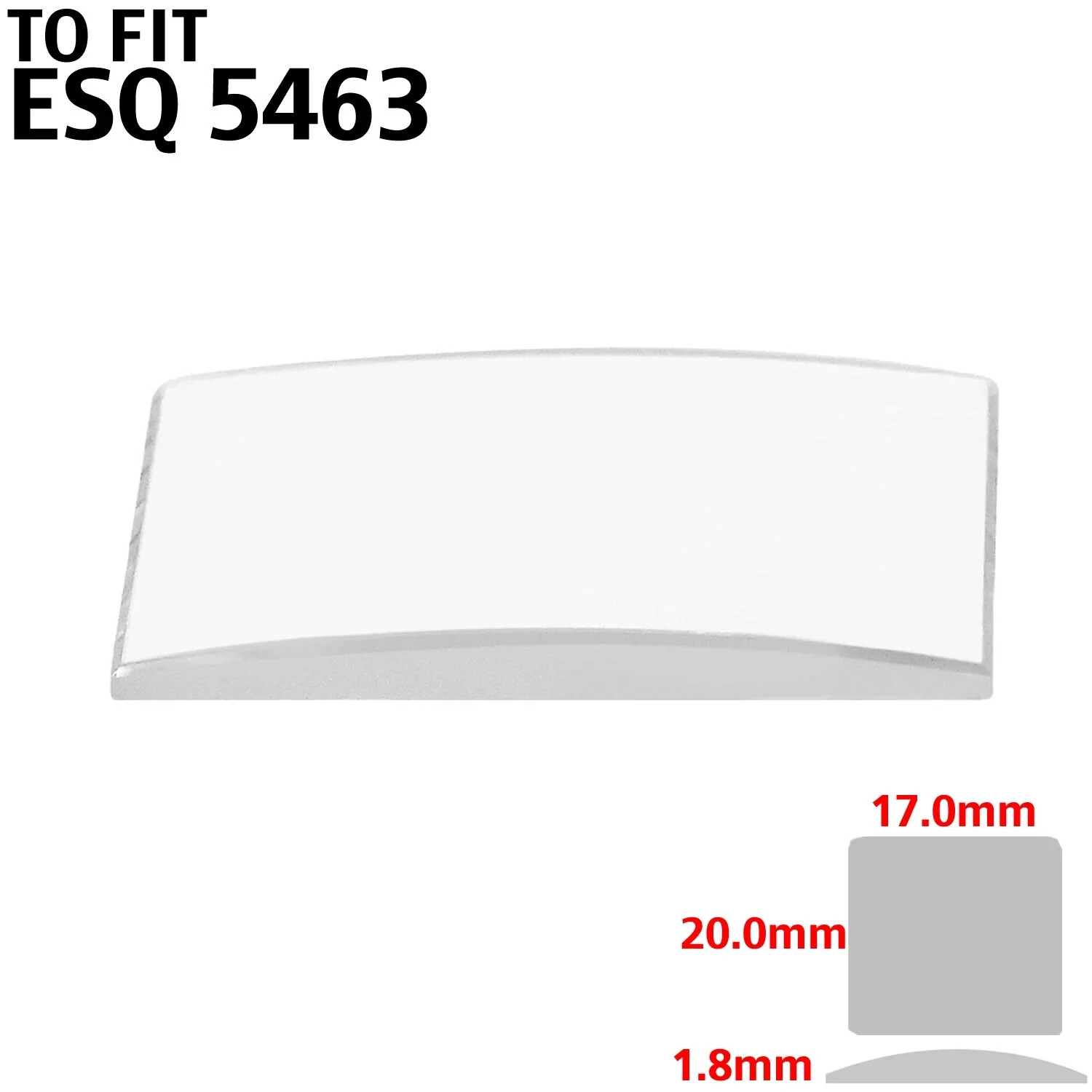 Esquire (ESQ) 5463 20.0mm x 17.0mm x 1.8mm Thick (Magnified)