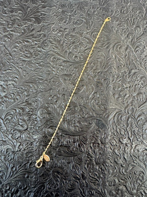 Vintage American Showcase Gold Tone Twisted Rope Chain Bracelet 7.5″ Made in Kor