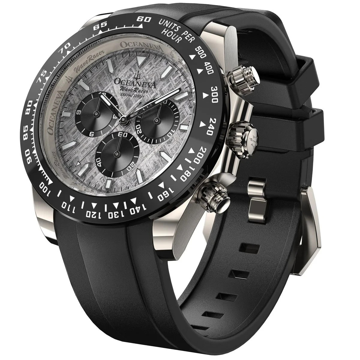 OCEANEVA WAVERACER METEORITE SWISS MADE 41 JEWEL AUTOMATIC CHRONO SAPPHIRE WATCH