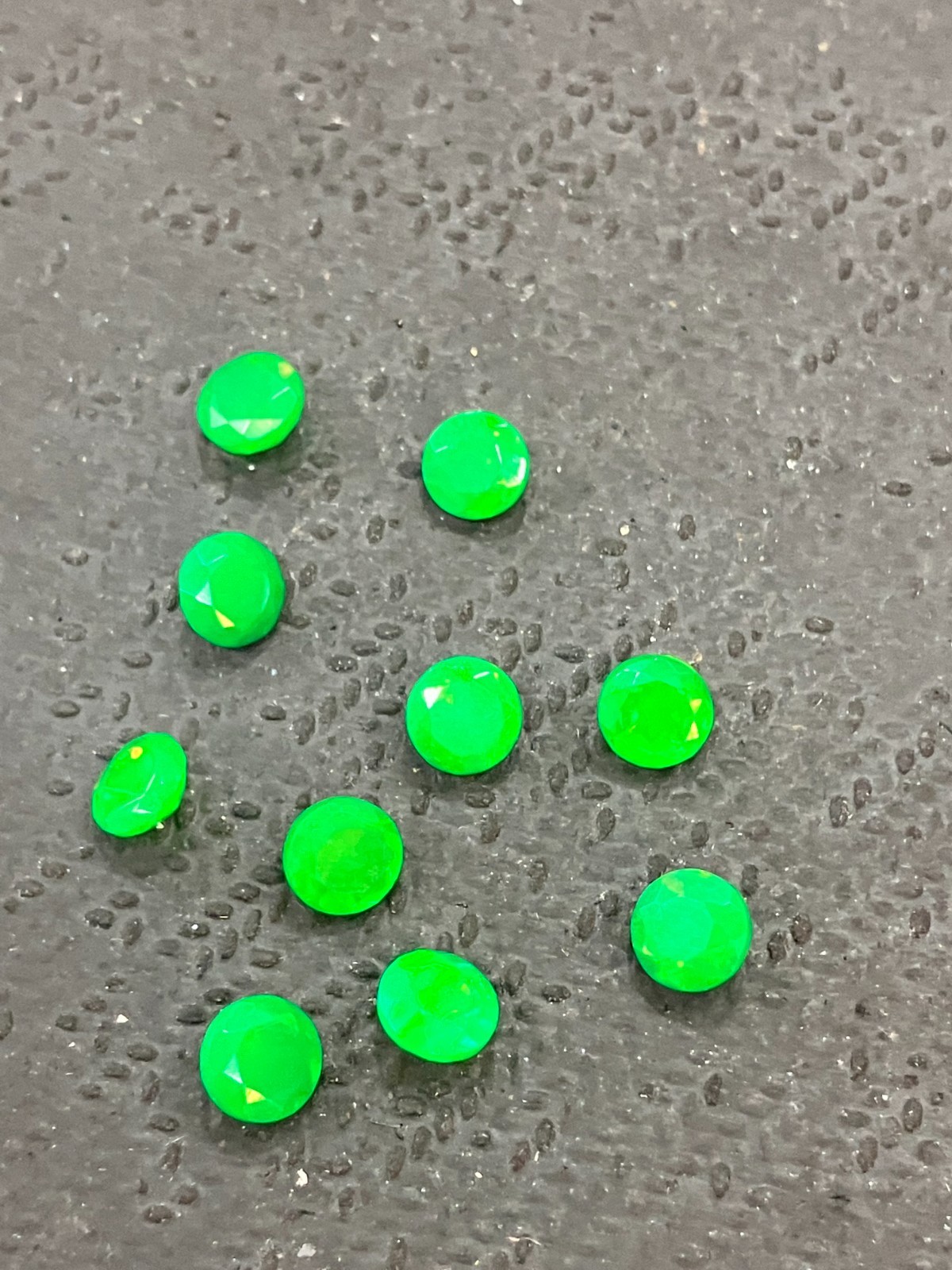 AAA Natural Ethiopian Green Fire Opal Round Cut Loose Gemstone For All Jewelry