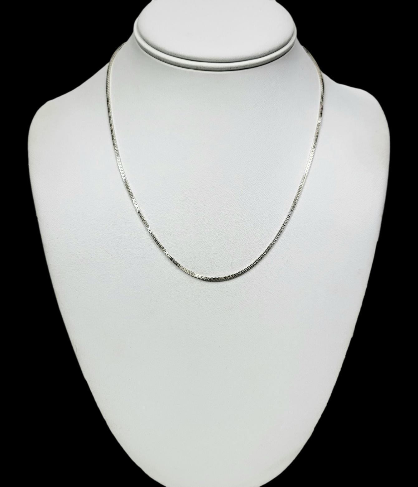 Nicky Butler 18″ Box Chain Necklace New .925 Sterling Silver 4.4 gr