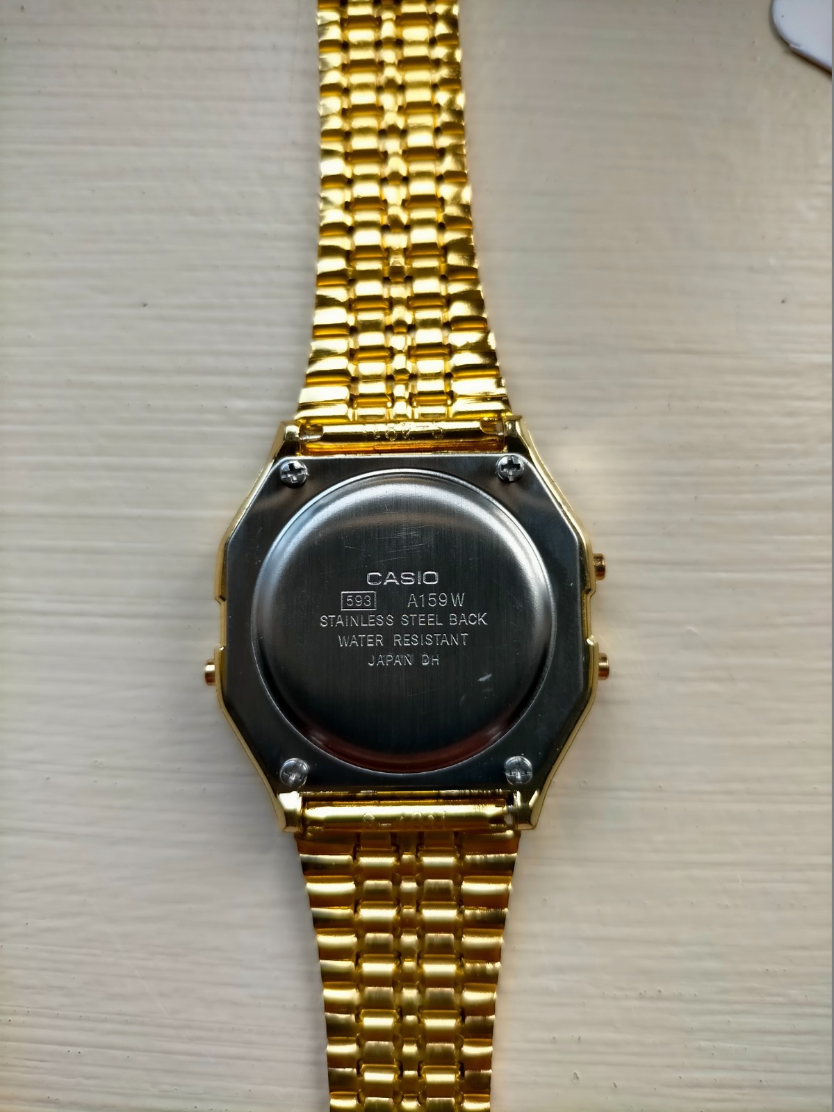 New Casio A159W Digital Classic Retro Stainless Steel Gold Watch UK SELLER