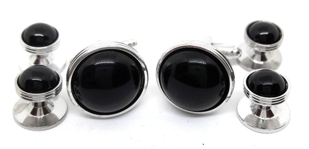 ONYX CUFFLINKS AND TUXEDO STUDS MANUFACTURERS DIRECT PRICING