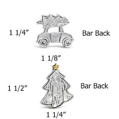 Far Fetched Jewelry Sterling Silver | Mixed Metal Christmas Pin Collection