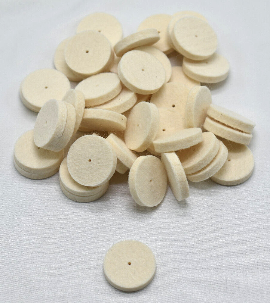 45x Wool Felt Polishing Buffing Wheel Polisher Disc Pad Rotary Tool 25mm 1 Inch