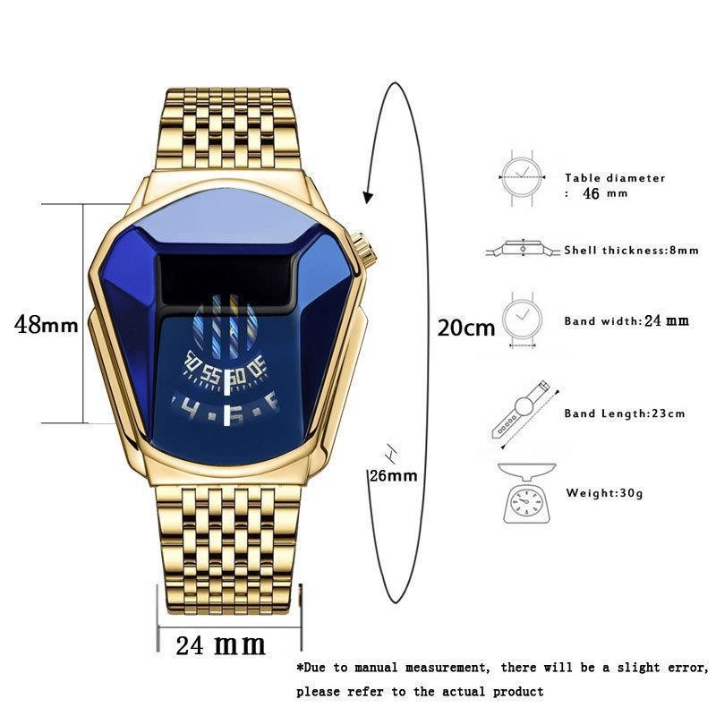 Men’s New Trend Motorcycle Personality Waterproof Quartz Watch