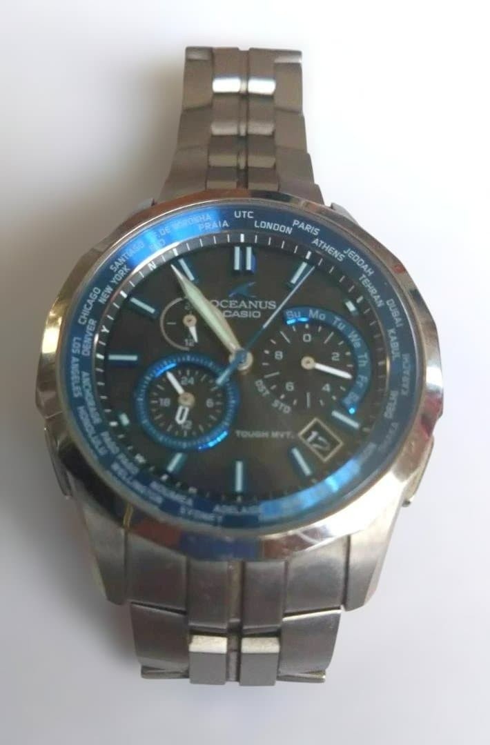 Casio Oceanus Manta OCW-S1400-1AJF Solar Atomic Multiband 6 Titanium Watch Japan