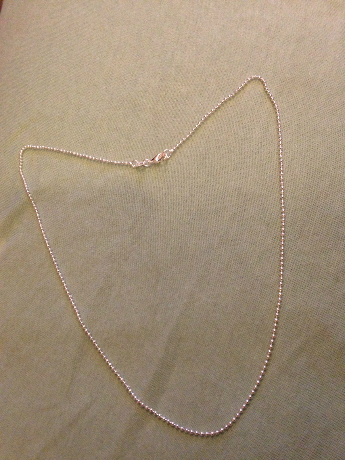 1mm Silver Ball bead Chain necklace Sterling pendant 16-30 925 Inches B