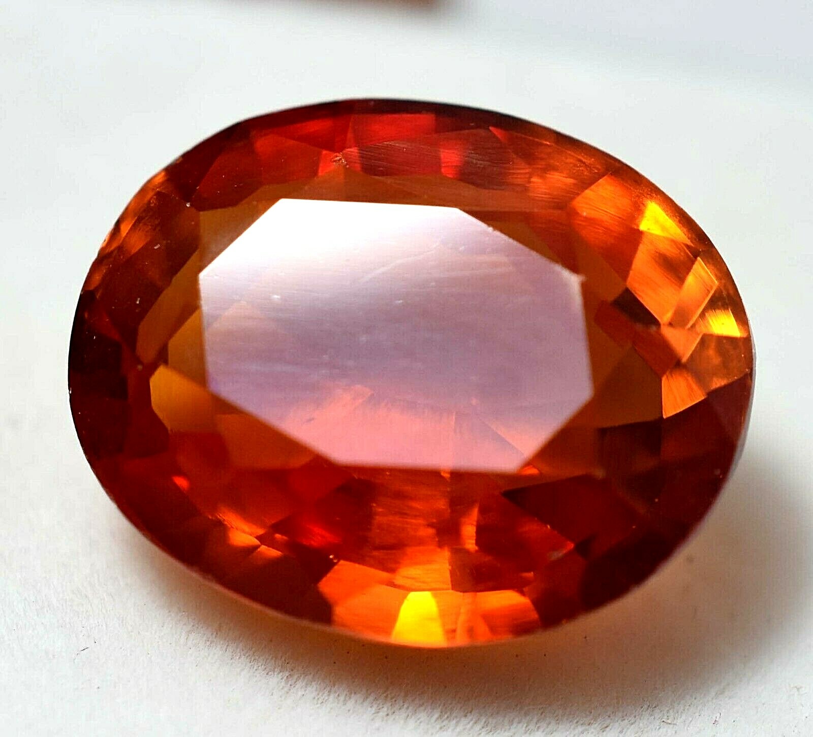 14.85 Ct Natural Padparadscha Sapphire GGL Certified Oval Cut Treated Gemstone