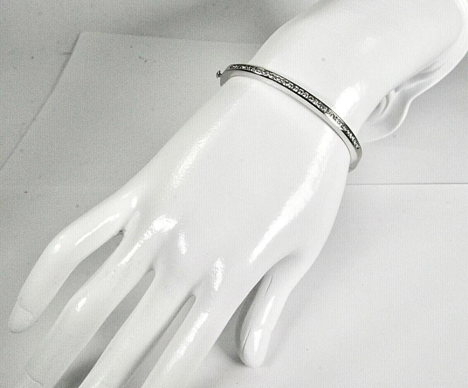 5Ct Round Cut Lab Created Diamond Tennis Bangle Bracelet 14K White Gold Finish