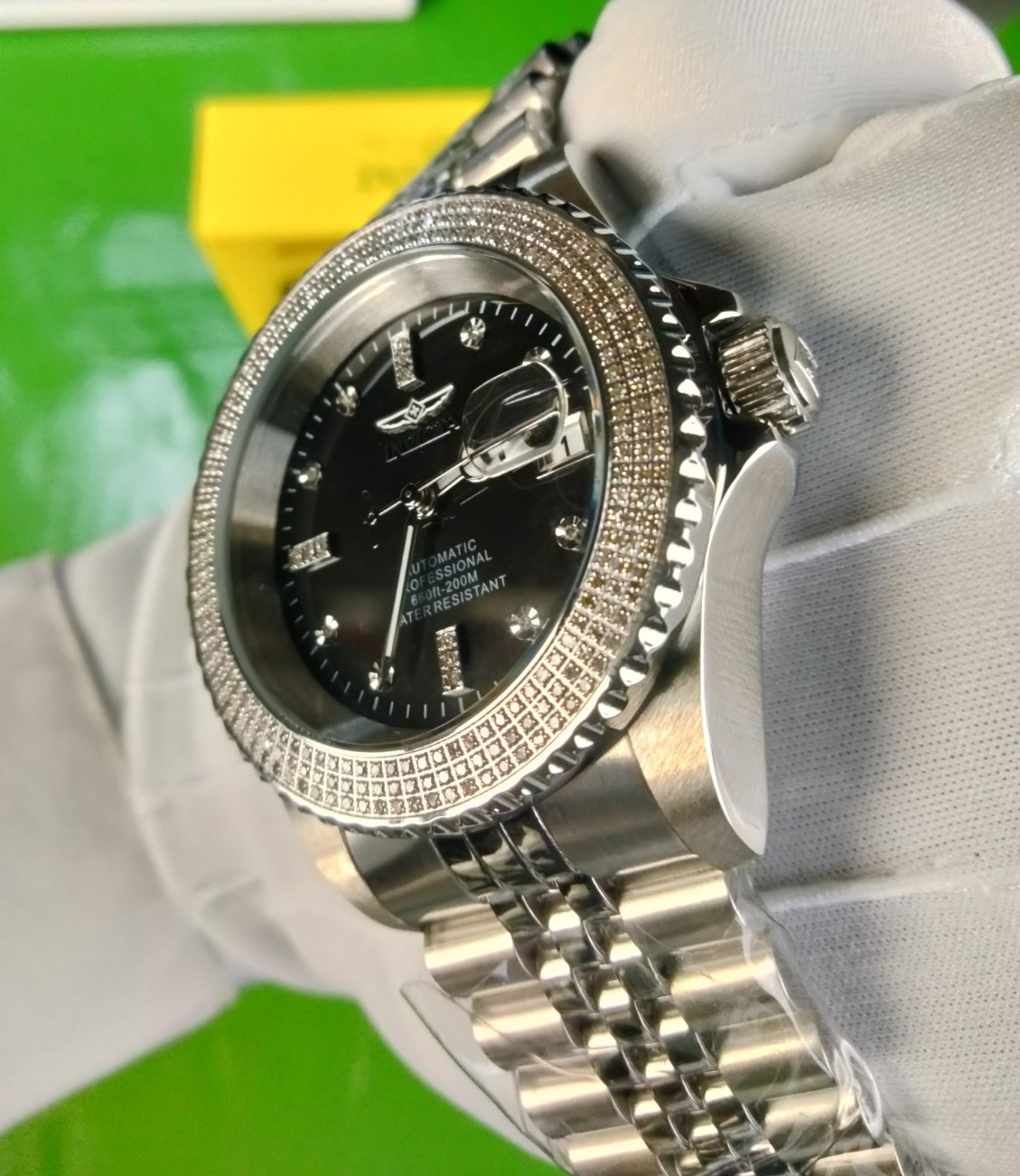 Invicta Pro Diver 38291 Diamond Automatic Watch 42 mm Steel 287 Diamonds WR 200M
