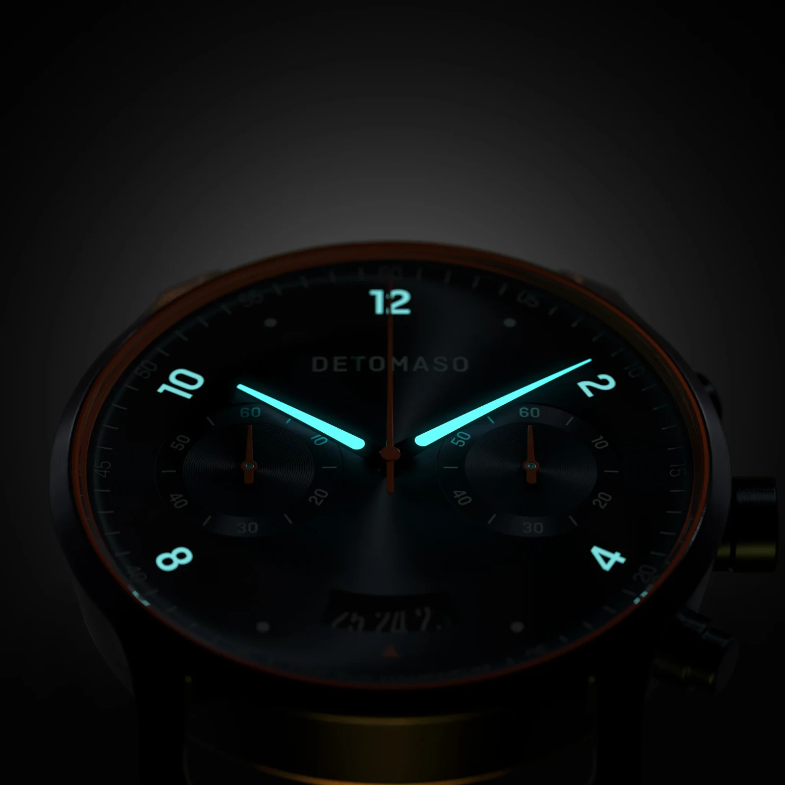 DETOMASO SORPASSO CHRONOGRAPH VELOCITÀ BLUE ORANGE 42mm MSRP $219 🔥NEW🔥