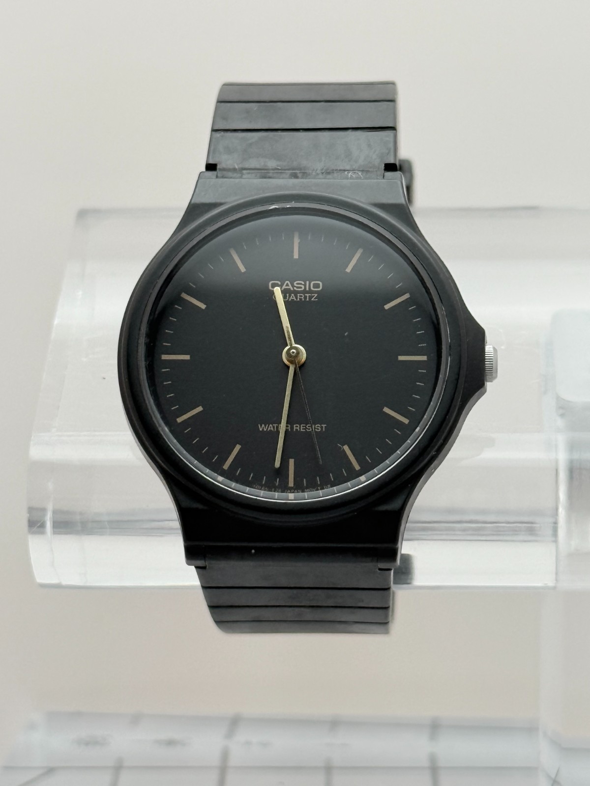 Casio MQ-24 35mm Quartz Black Gold-Tone Dial Vintage Minimalist Watch