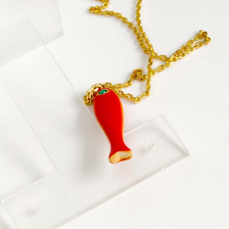 31″ Jcrew Gold Tone Fish Pendant Necklace Chic Women Party Vacation Jewelry Gift