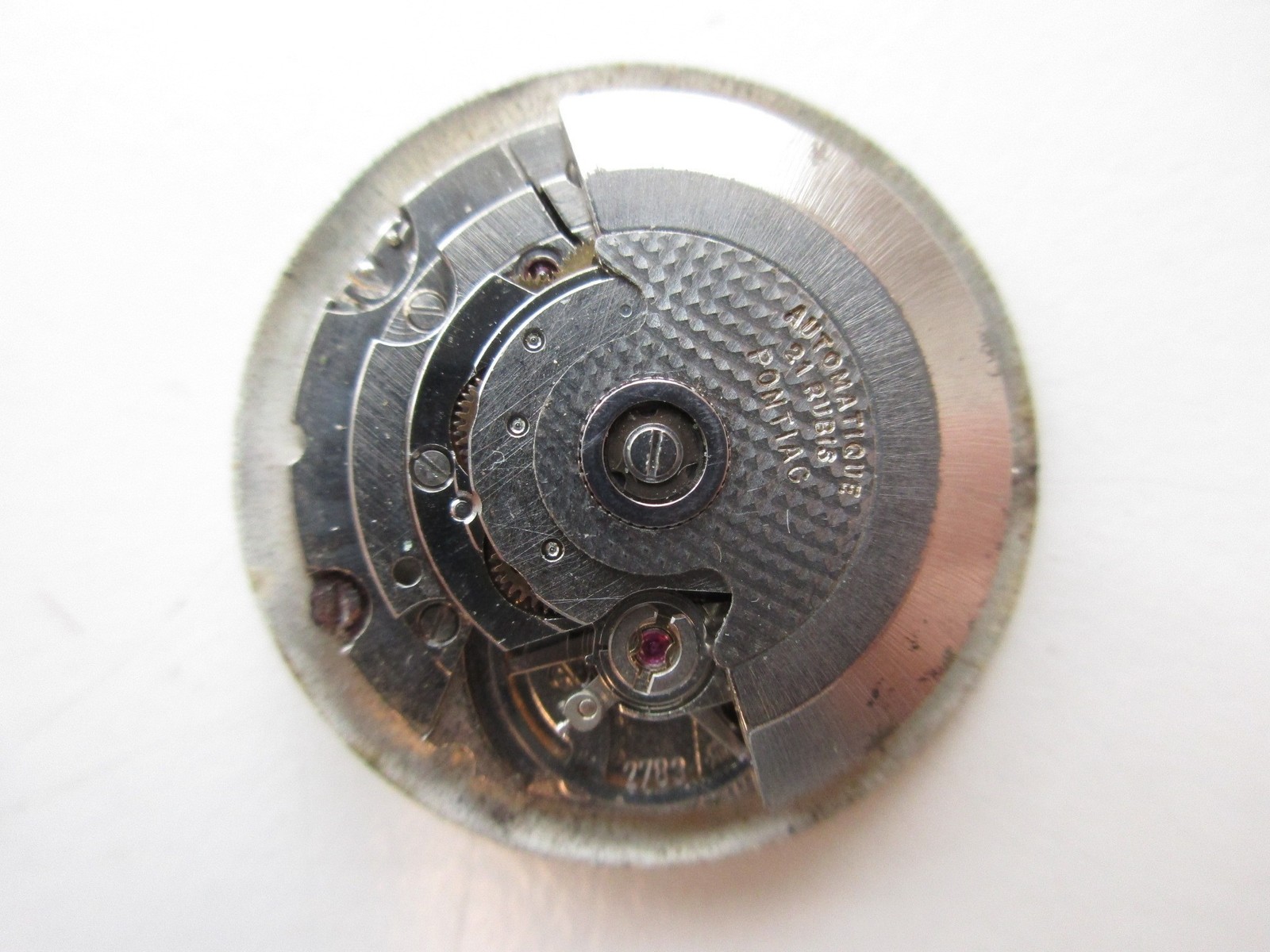 ETA cal. 2783 Swiss automatic watch movement – white date at 3 – running