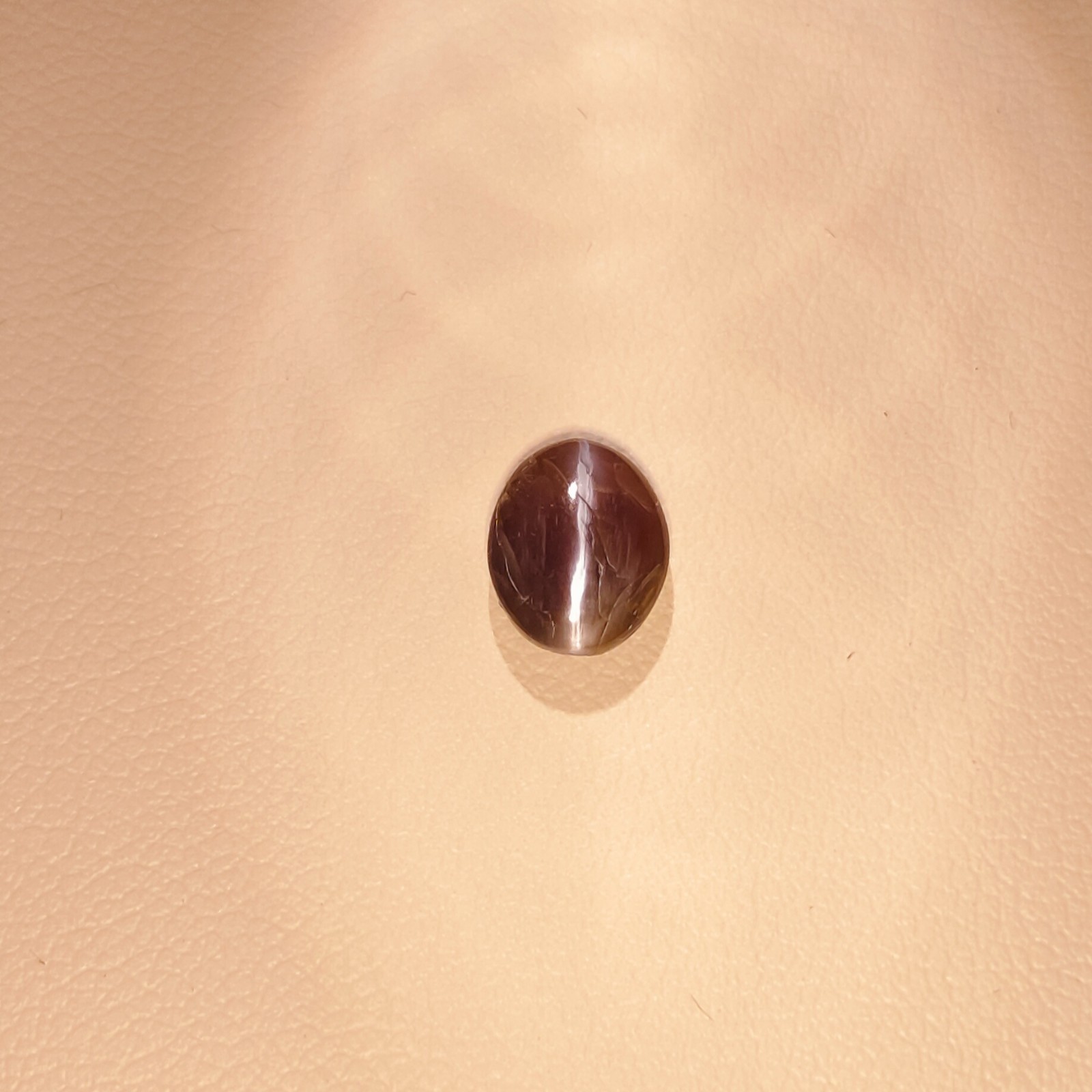 1.54 Ct Natural Alexandrite Cats Eye Loose Gemstone 7.6×6.2×3 mm Cab Oval Green