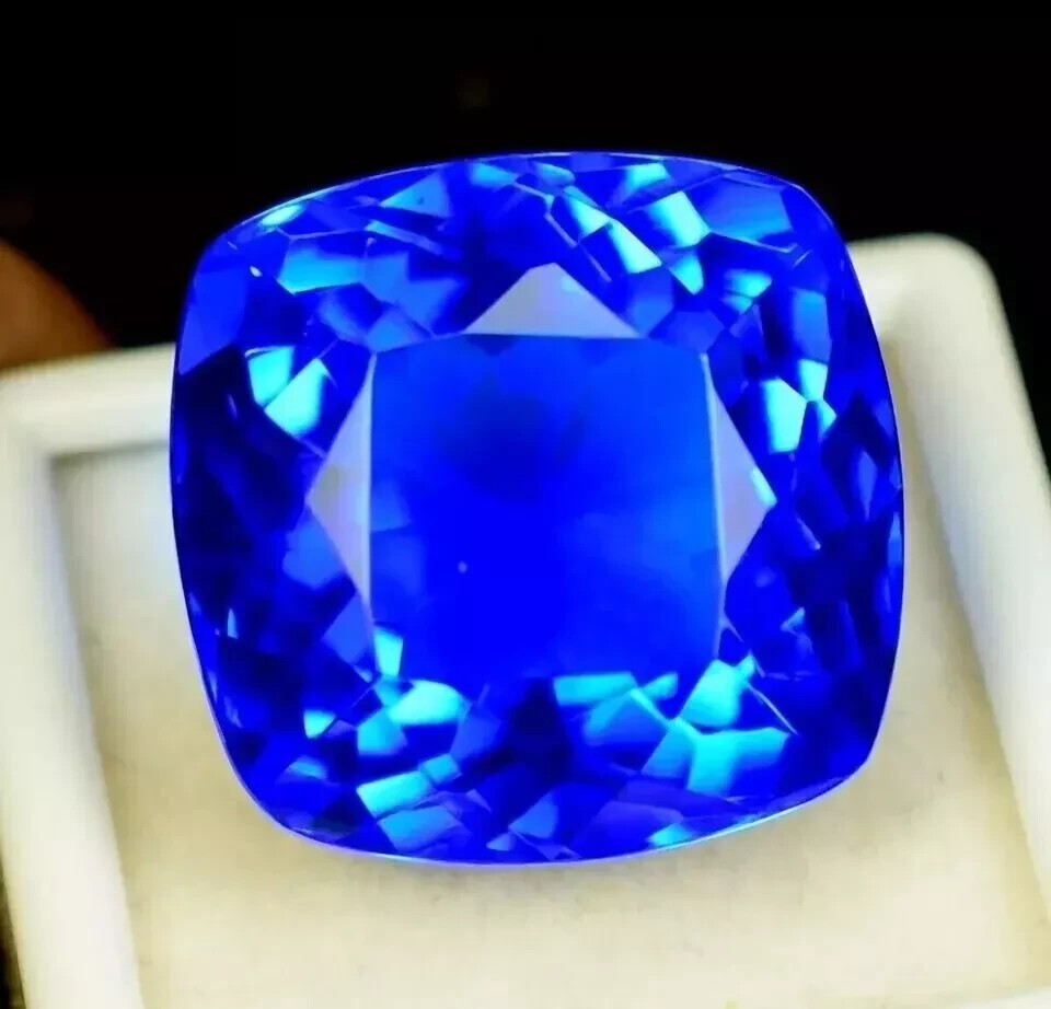 Natural Lustrous Tanzanite Blue Cushion 10-12 Ct Certified Loose Gemstone