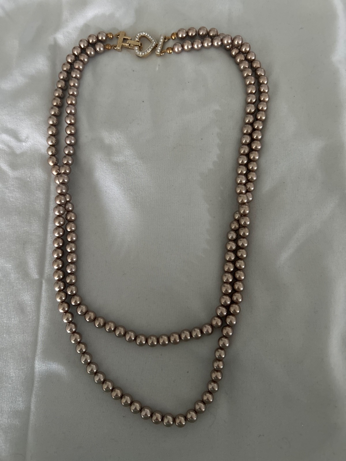 light brown pearl necklace