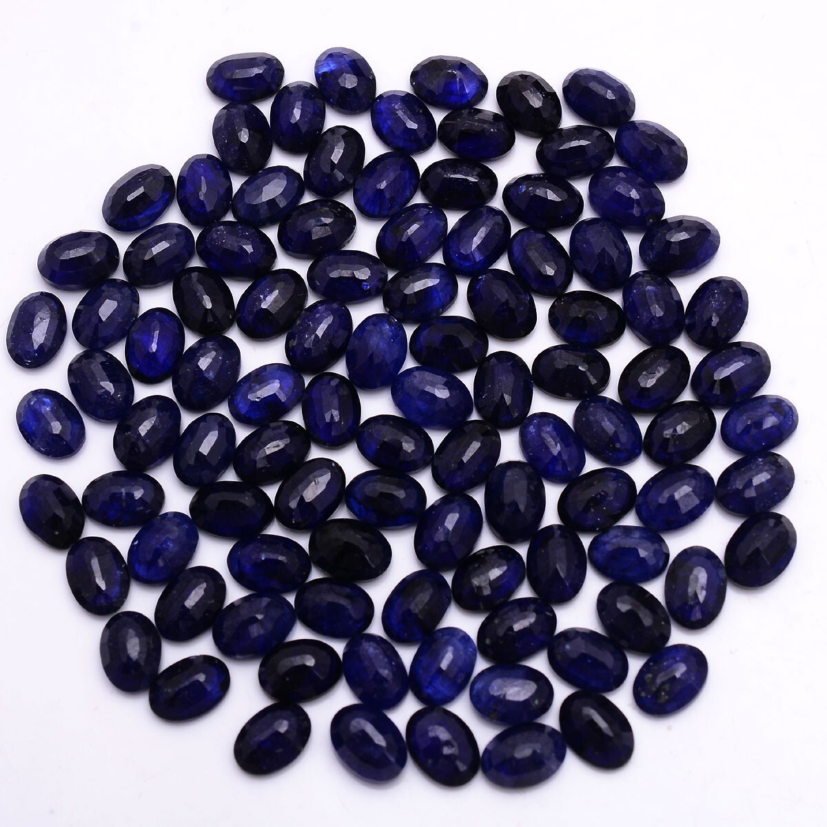 10Pcs Natural Blue Sapphire 8x6mm Oval Cut Dazzling Loose Gemstone Wholesale Lot