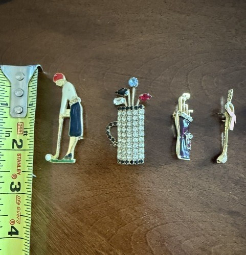 Nine Vintage Women’s Golf Brooches and Pins. Beautiful for Women golfers.