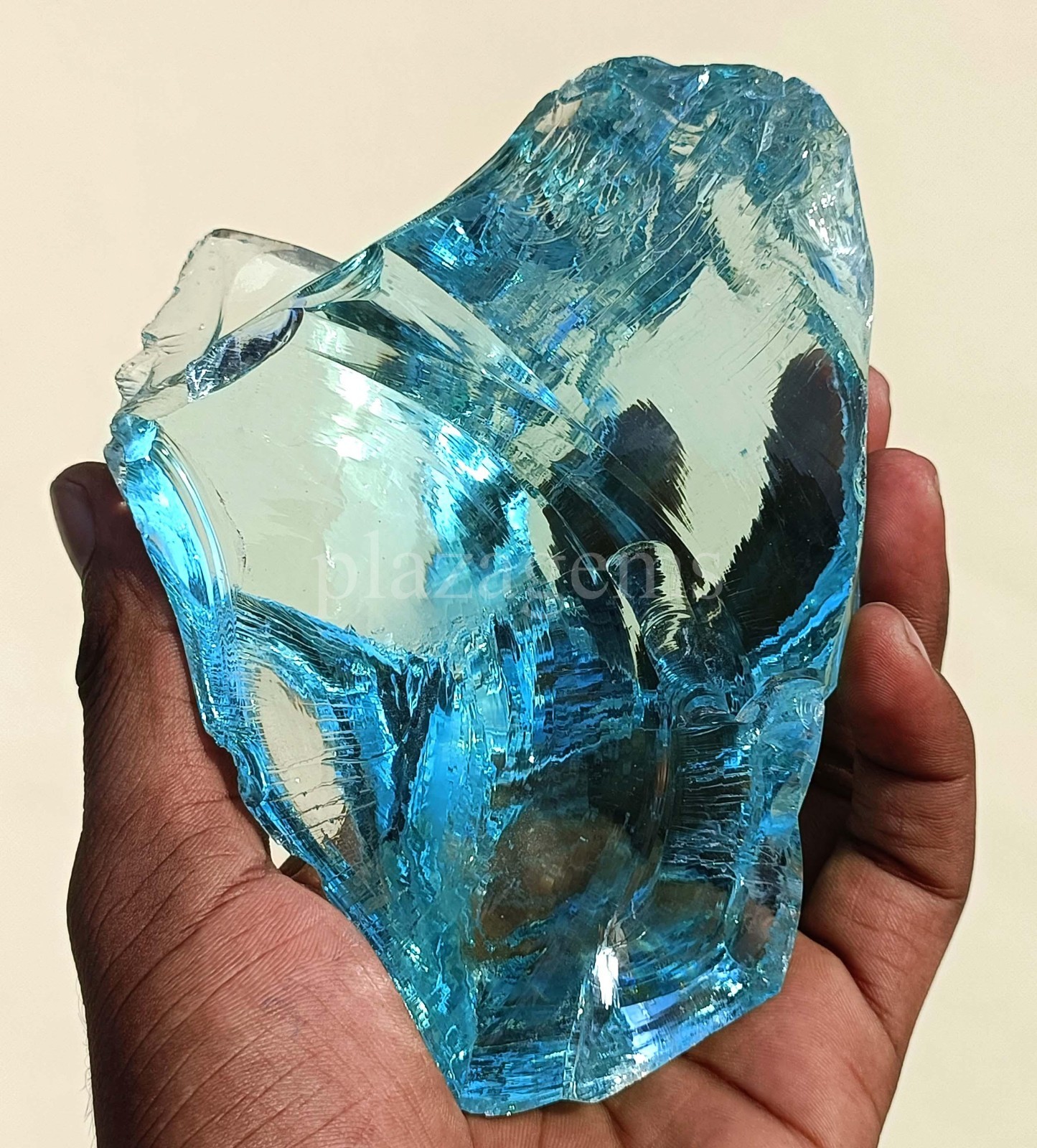 EGL 3094 Ct Natural Aquamarine Rough Transparent Uncut Gemstone 130X94 MM ” 5OSI