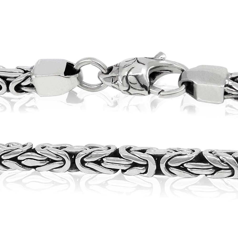 Byzantine chain in different thickness made of Solid 925 Sterling Silver.