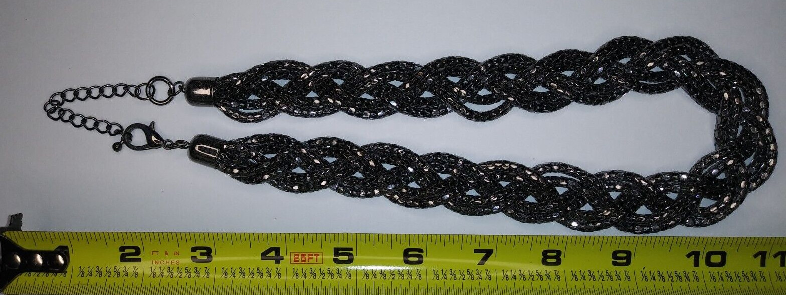 Braided Rope Design Chain Necklace Fashion Costume Jewelry