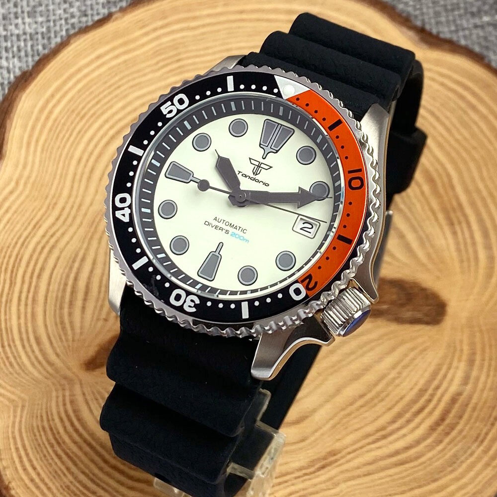 Tandorio 41mm Diving Style Sapphire Full Lume Dial Japan NH35A Auto Men Watch