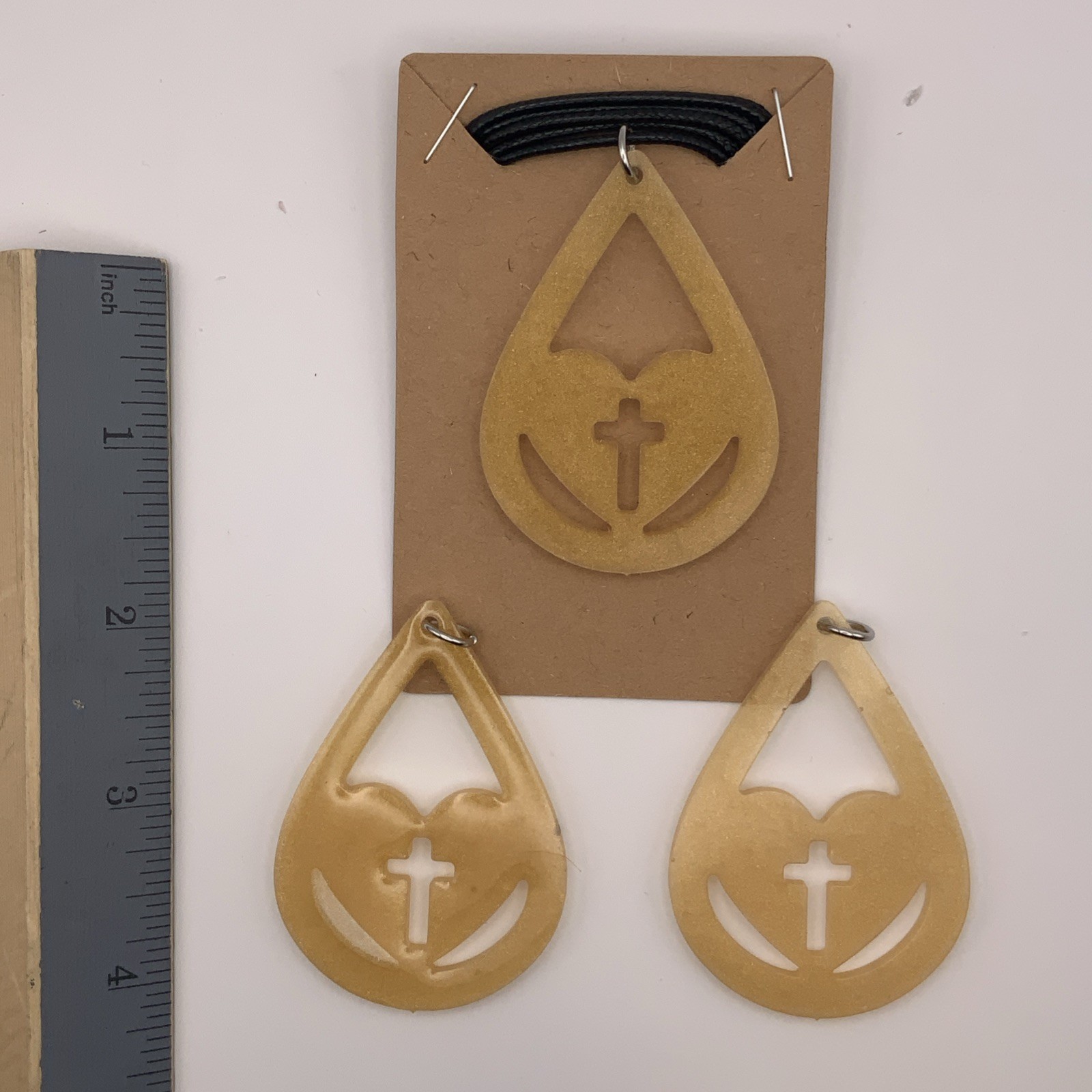 House Of David Handmade Cross Necklace Honey