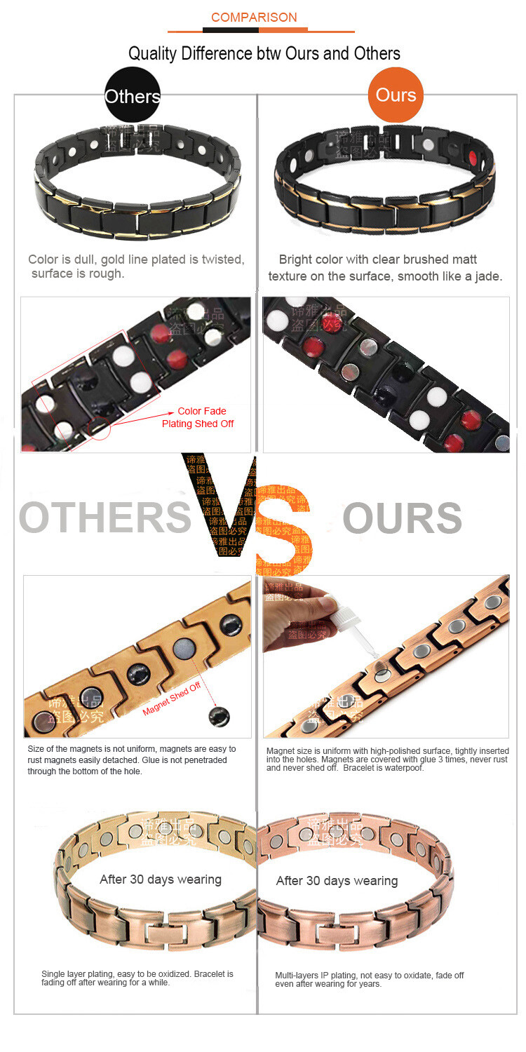 Gorgeous Magnetic Bracelet for men Arthritis Pain Relief Balance Energy Power