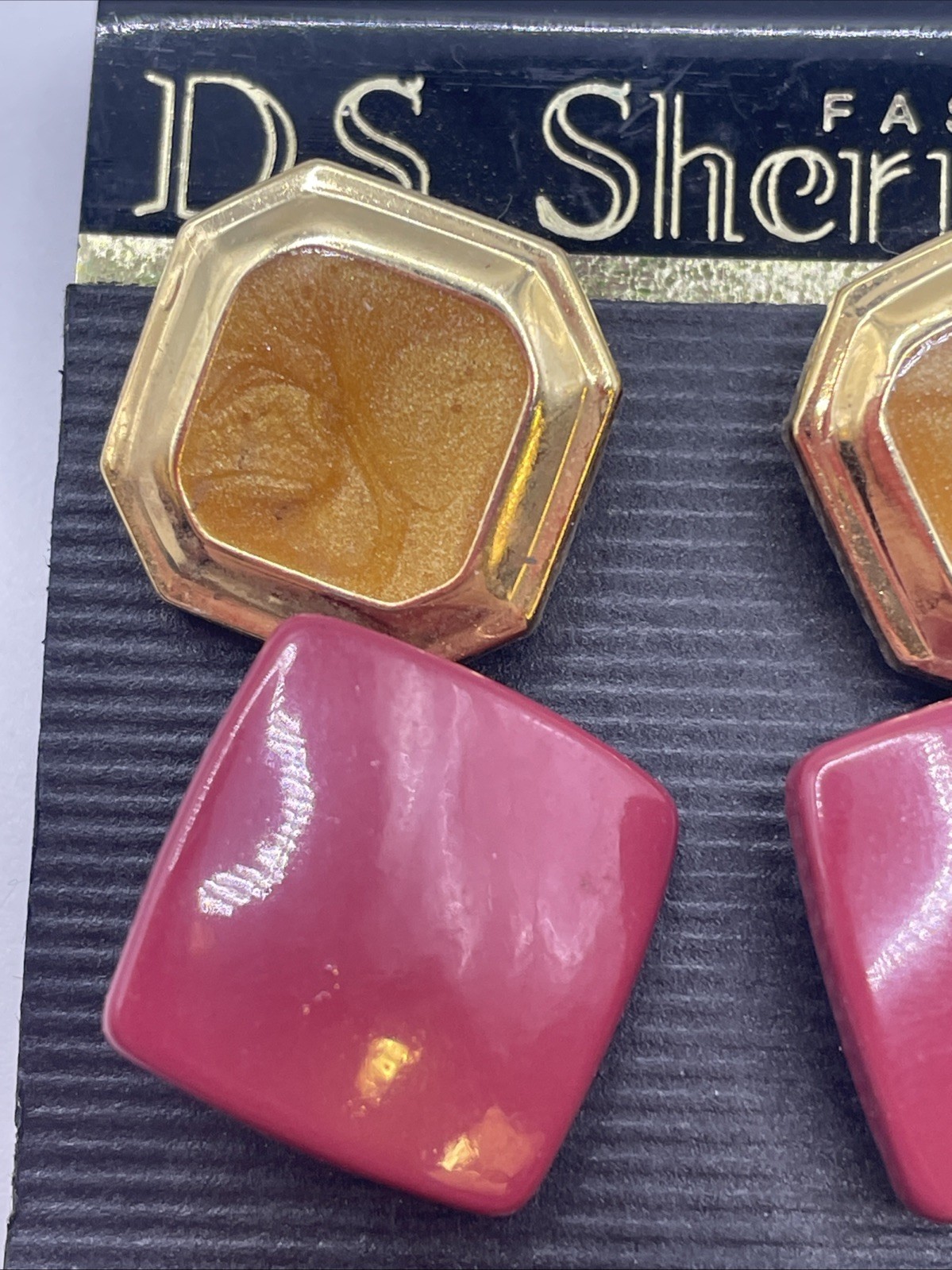 Earrings Vintage Set Of 3 DS Sherman Simple Retro 80s 90s Stud Jewelry