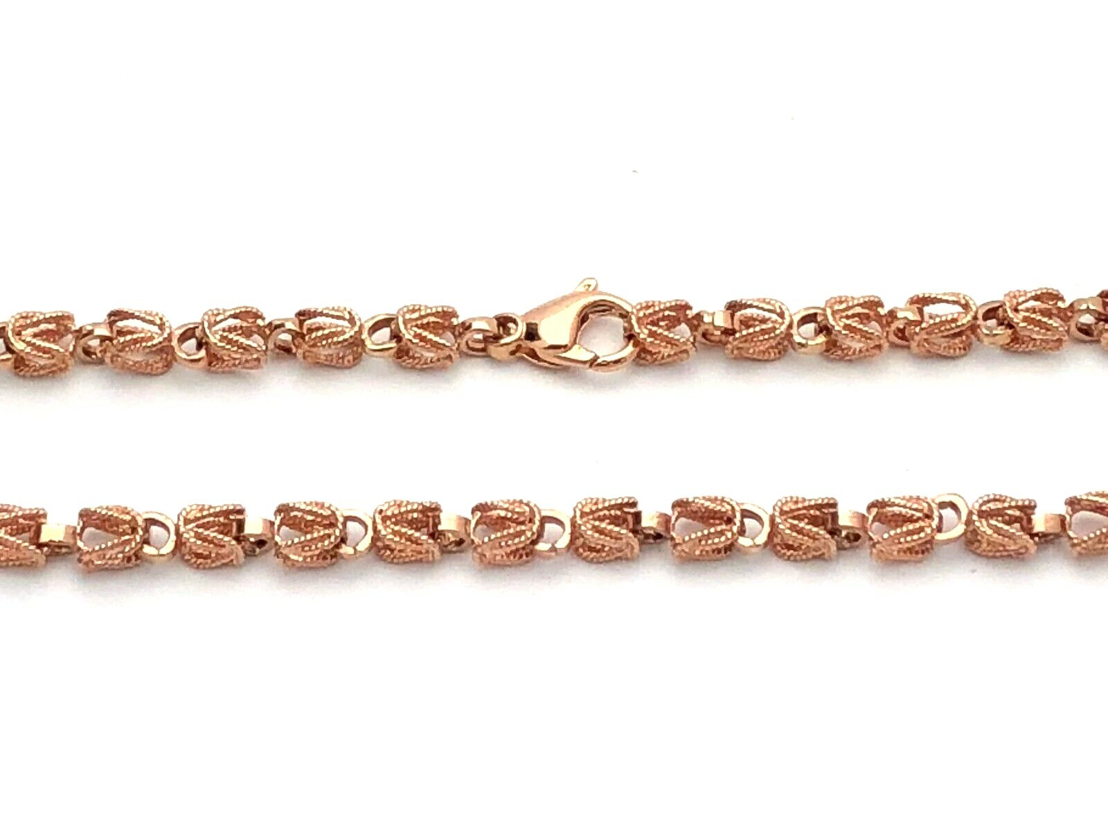 Men’s 10k Rose Gold Turkish Link Chain Necklace 22″ 5mm – 35 grams