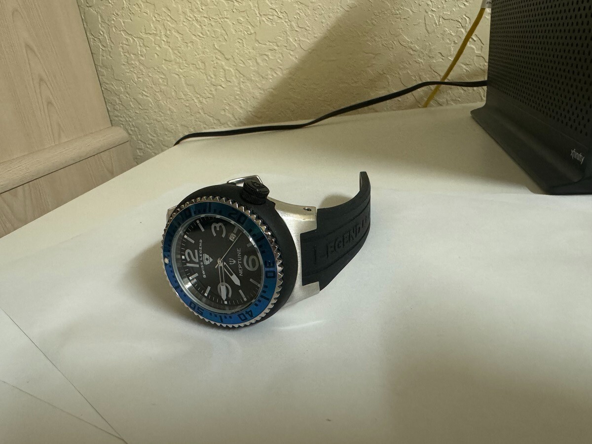 Men’s Swiss Legend Men’s 21818D Neptune Black dial 52mm watch