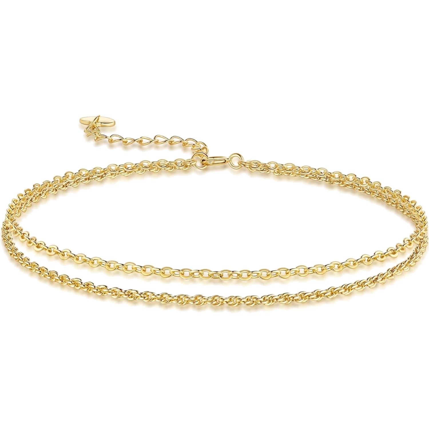 MELELIFE 14K Gold Anklet For Women Gold Ankle Bracelet