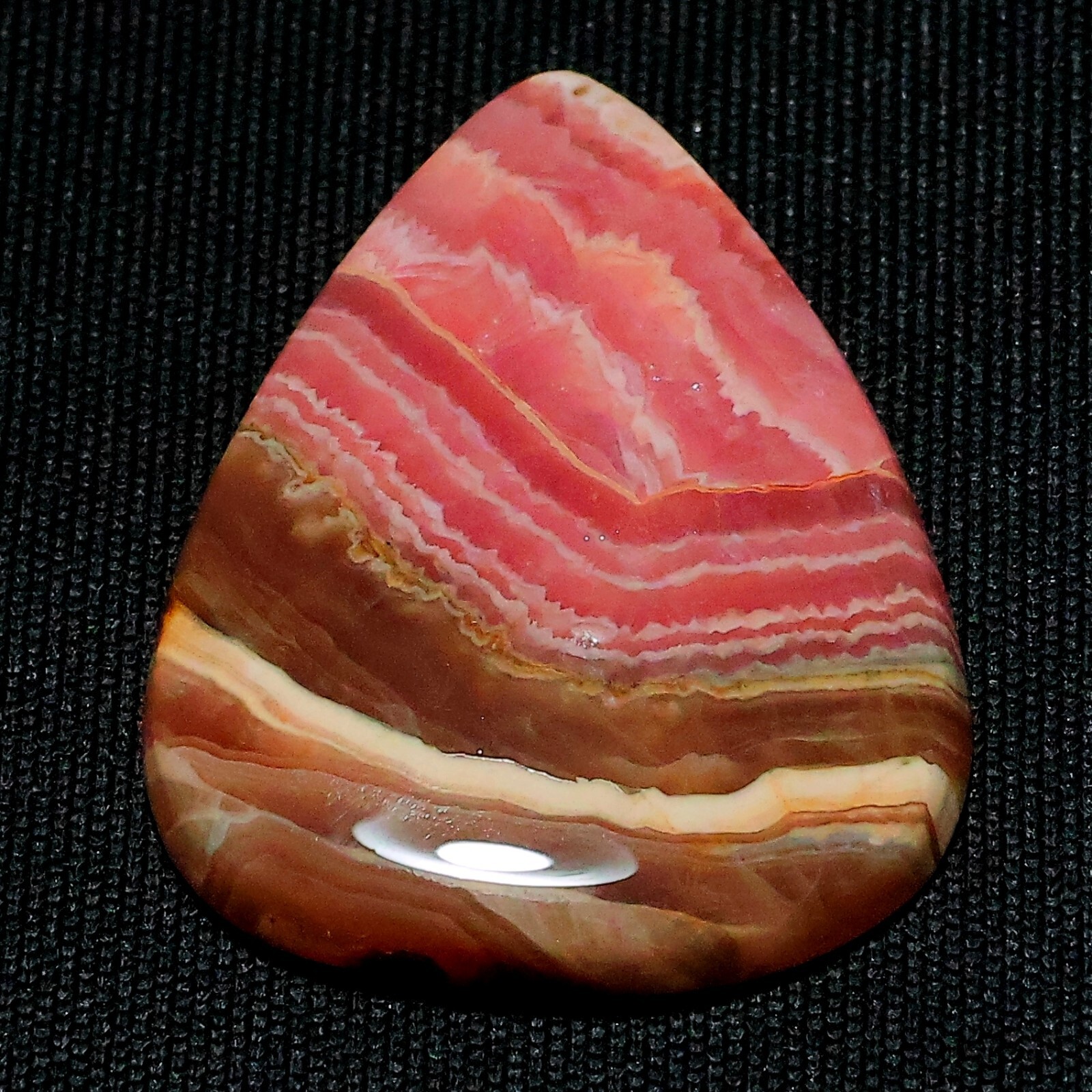 100% Natural Argetina Red Pink Rhodochrosite Pear Cabochon Translucent Gemstone