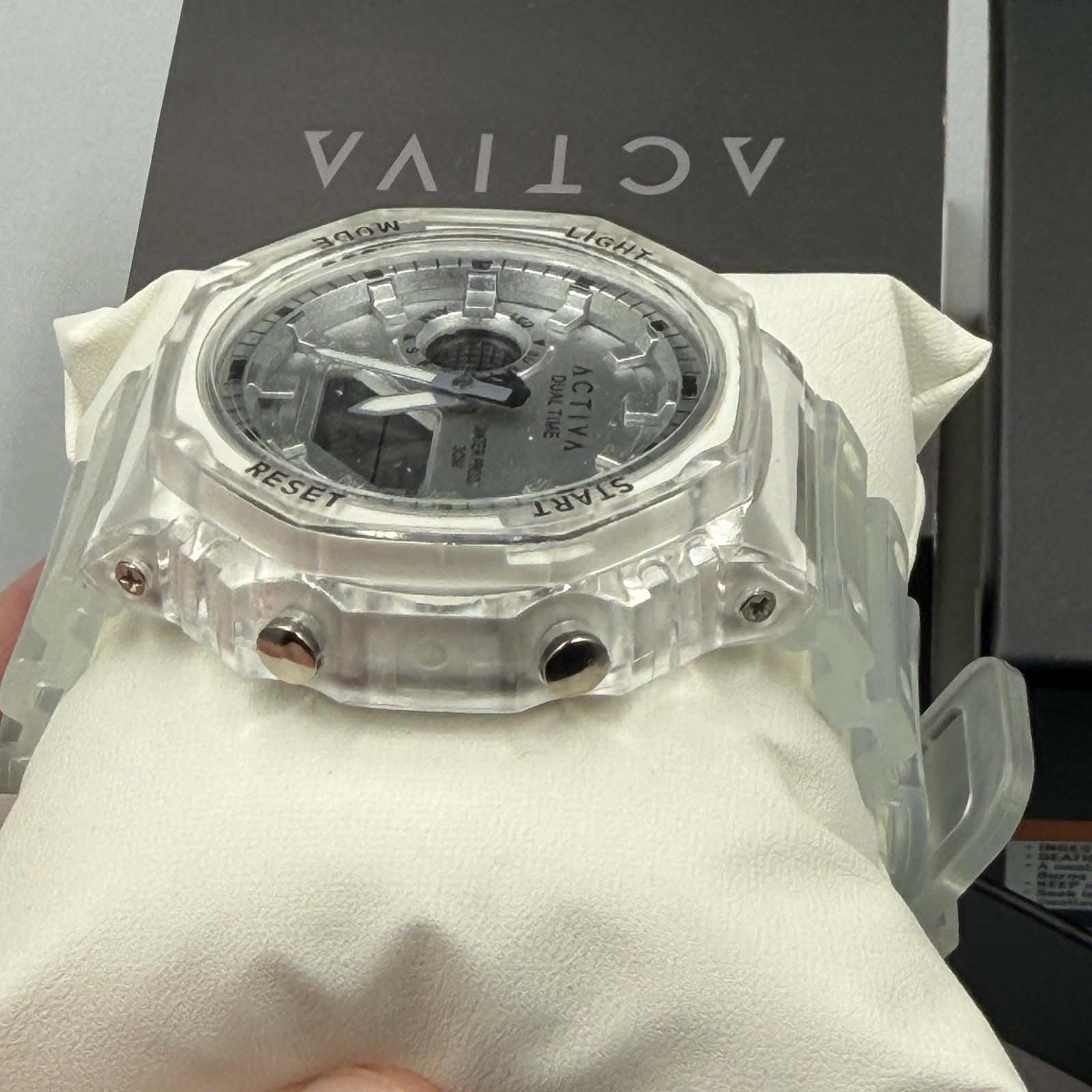 Activa Recon X Invicta Digital Watch 45.5mm Transparent White ACW423-016