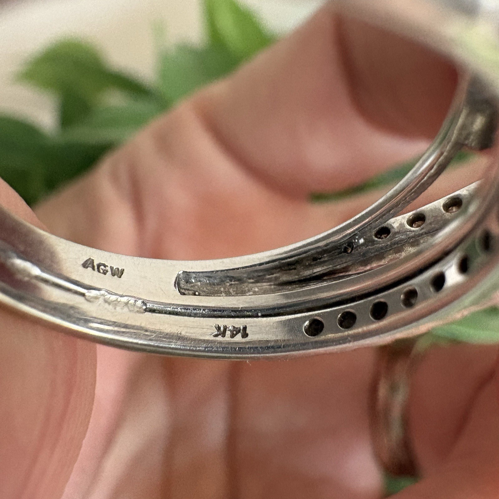 14k White Gold 2CTW Diamond Halo Ring