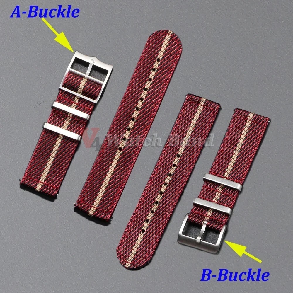 20 22mm Nylon Strap for Tudor Omega Seiko Watch Band Canvas Quick Release