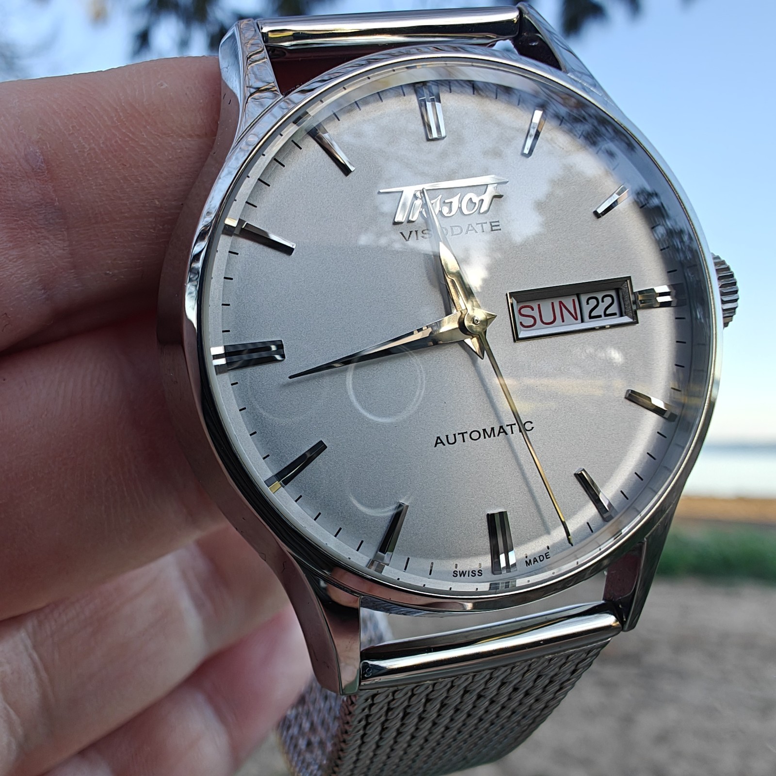 Tissot Visodate Heritage Automatic – White Dial – Skeleton Back – With Box