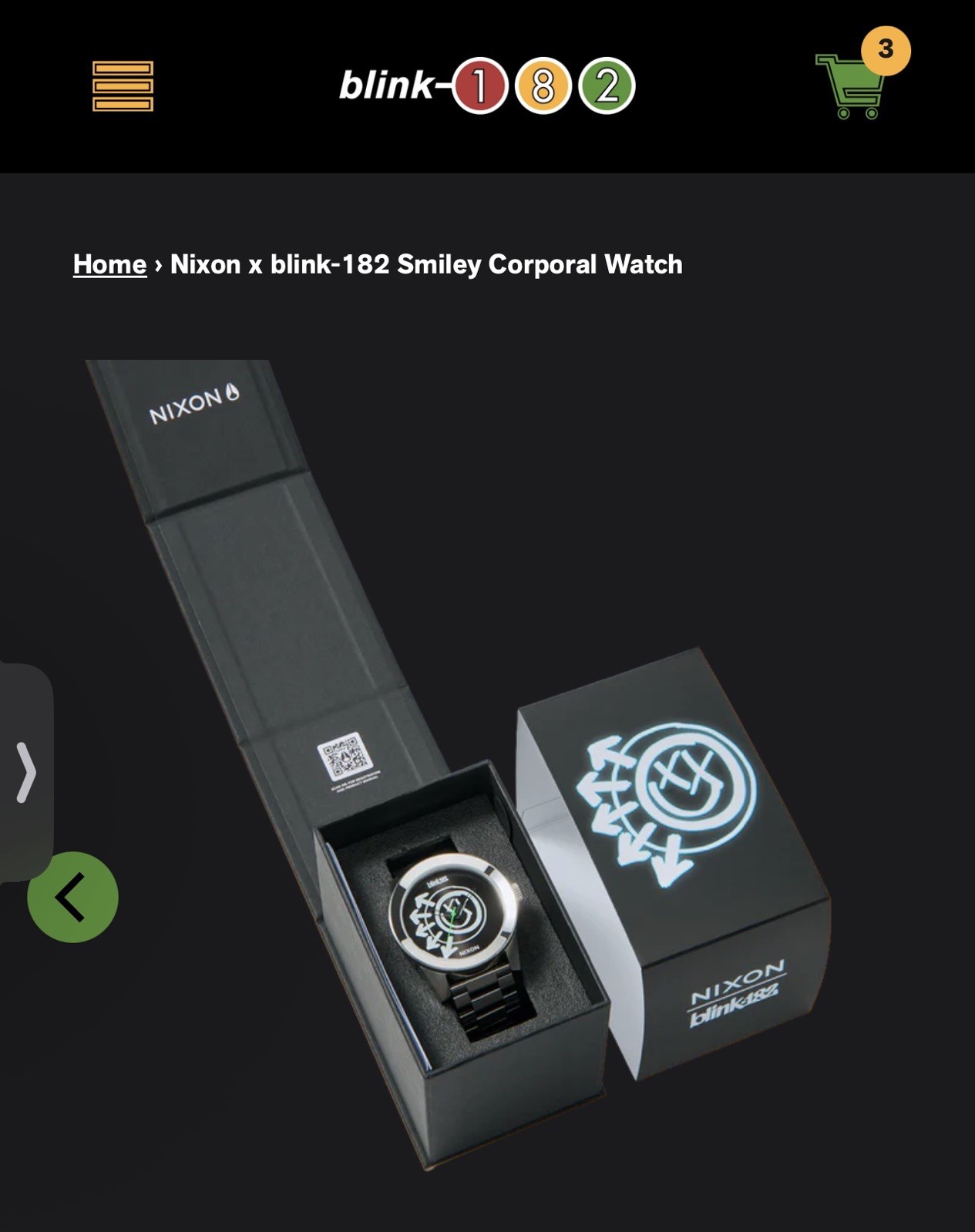 Nixon x blink-182 Smiley Corporal Watch Untitled Preorder