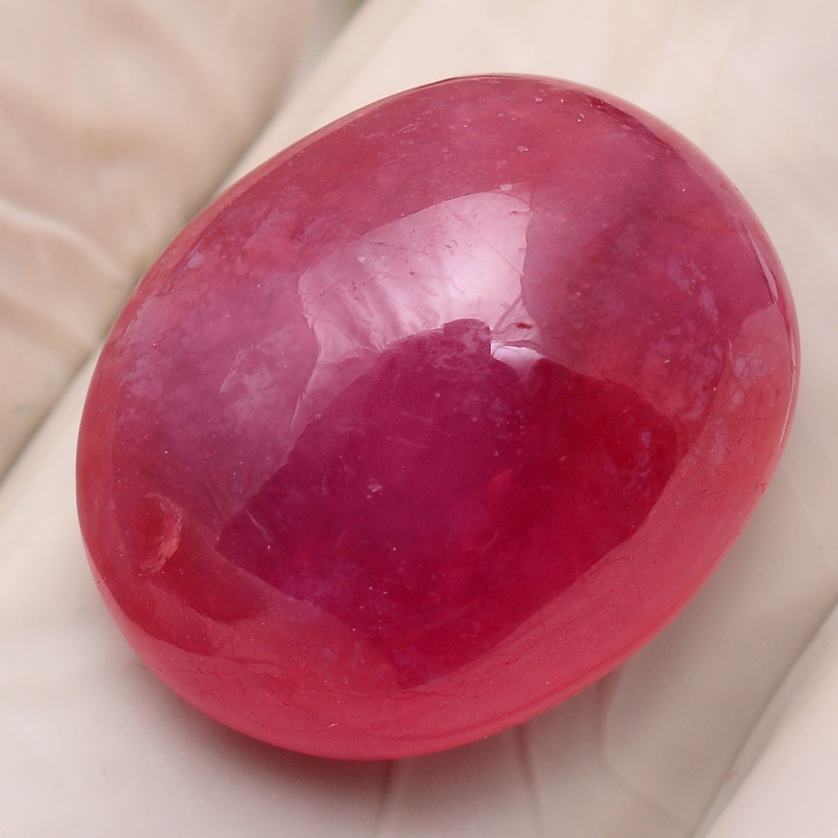 15.79 Cts Natural Red Ruby 16mmx13mm Oval Cabochon Ring Size Precious Gemstone