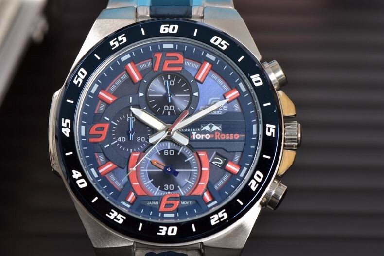 Casio Edifice Toro Rosso EFR-564TR-2ADR Blue Dial Stainless Steel Men’s Watch